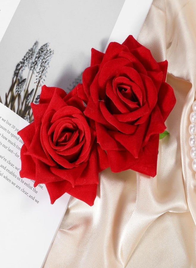 YBEATY مشبك شعر على شكل زهرة وردة ثلاثية الأبعاد من YBEATY، مشط ورود حمراء، إكسسوارات شعر، دبابيس شعر مزينة بالزهور، مستلزمات تزيين الشعر، زي بوهيمي، دبوس شعر، ديكور للفتيات والنساء، حفلة هالوين، زفاف، عروس، راقصة - Image 5